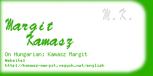 margit kamasz business card